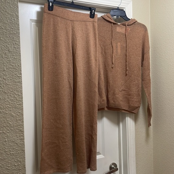 NWT Luxury Aspen Collection 2 ply Cashmere Matching Hoodie Pants SET Small - Picture 3 of 11